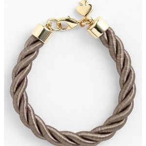 NWOT Kate Spade Taupe/Grey Rope Bracelet
